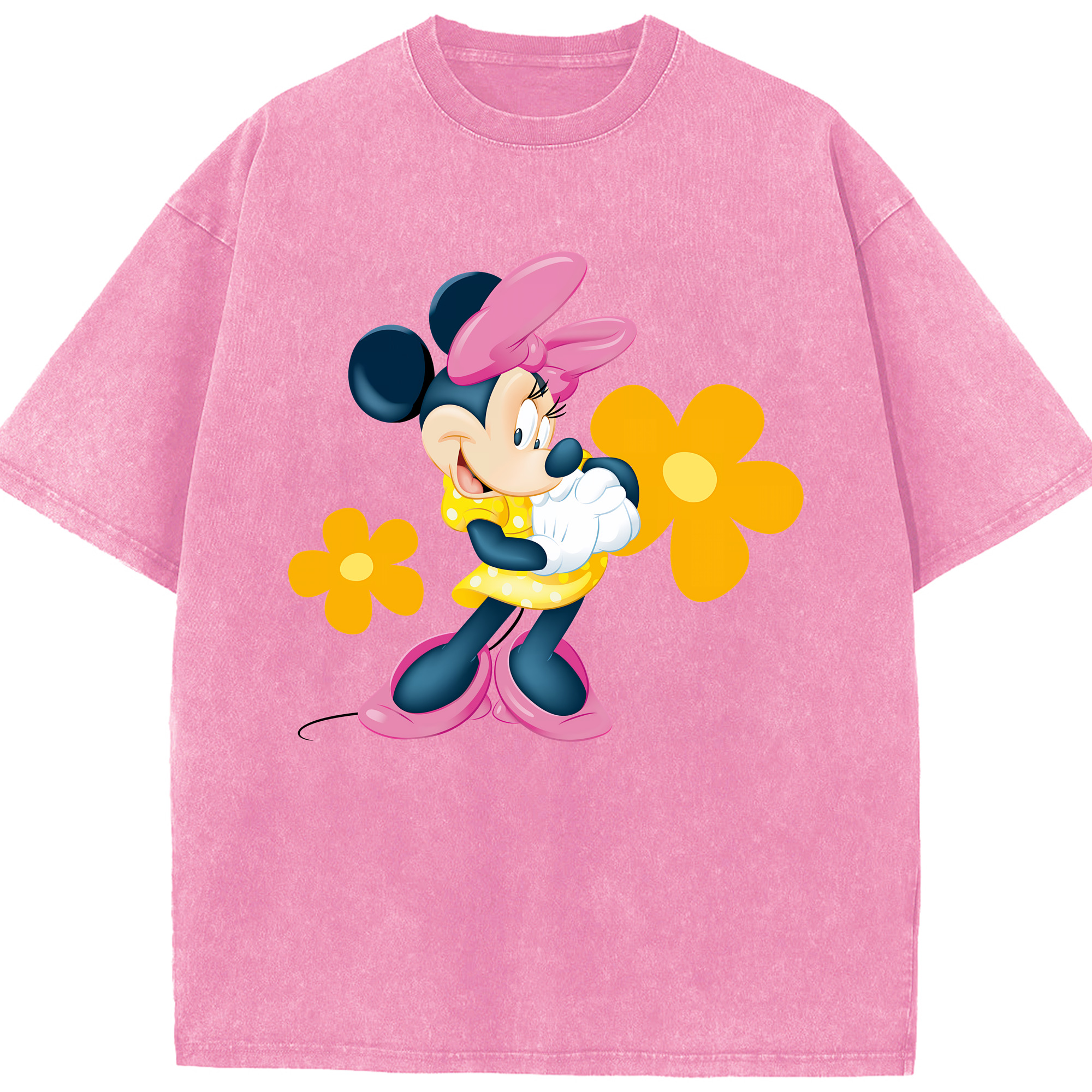 （画像用） ミッキーマウス Mickey Mouse 綿100% ヴィンテージ風 半袖Tシャツ（フロントプリント）